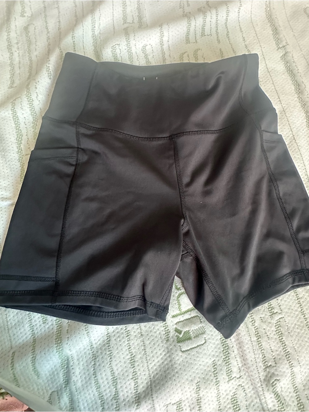 Nicole Miller Sport Black High-Waist Bike Shorts